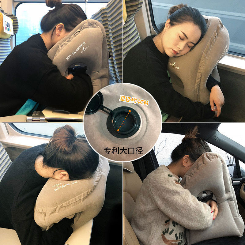 Long distance flight to sleep artificial pillow inflatable pillow pillow on pillow sleeping portable office nap pillow