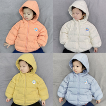 Baby down jacket thickened 1-6 years old three-Defense Foreign Air Korean hooded 90 white duck down zipper childrens down jacket