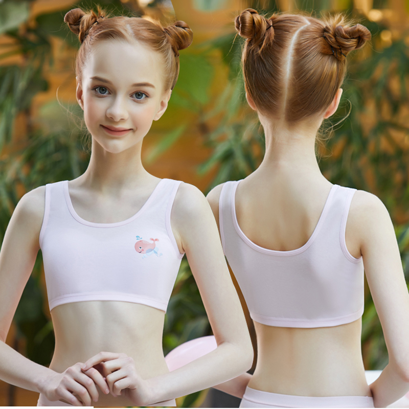 Girls' underwear in the early stage of development 8 primary school girls summer thin vest seamless bra junior high school students 9 tube top