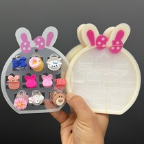 Kp958 ten card slot grabber packaging plastic card small hair grabber head small paw hair accessories hang tag cardboard stall