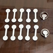 One hundred white self-adhesive round head labels mini hand-writeable folding ring stickers cultural self-adhesive stickers