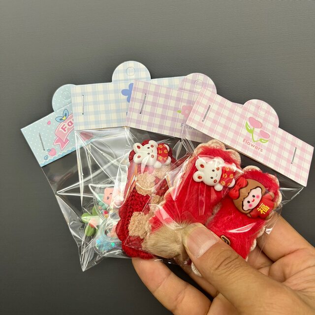 Medium Size 8cm Folded Packaging Card Head DIY Hair Accessories Hair Ties Children's Hair Clips Paper Card Tag Accessories