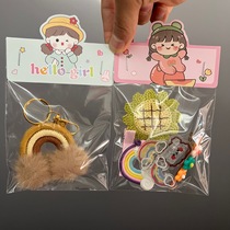 Extra large 10cm cute half-fold keychain hair accessories packaging card head handmade cream glue hairpin jewelry card
