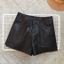 Quần legging nữ xuân hè 2018 mới mặc quần short da đen quần skinny mỏng eo cao phiên bản Hàn Quốc quần sooc kaki nữ Quần short