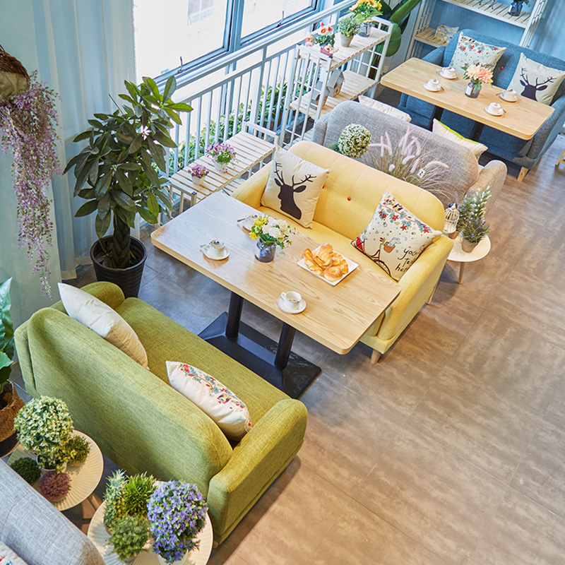 Japanese Style Cafe Tables And Chairs Sofa Small Fresh Casual