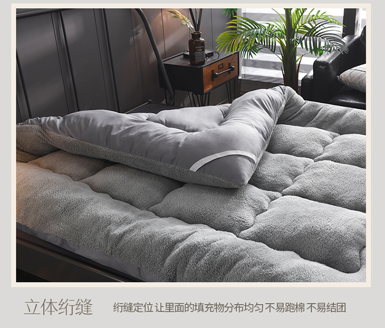 Giường nệm bằng da cừu dày ấm 褥 1,8m giường đôi 1,5 m ký túc xá sinh viên độc thân 2x2,2 mét nệm đơn