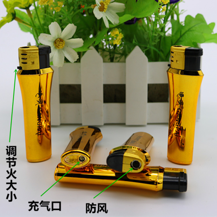 50 địa phương vàng gió thổi khí điện tử nhẹ hơn nhựa điều chỉnh lửa anh thuốc máy quảng cáo bật lửa dupont giá rẻ