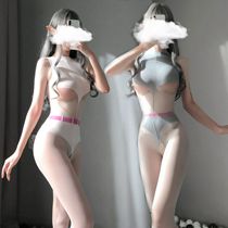 Spice Wife Bag Body Even Feet Silk Jersey Sleeveless Ultra-Slim Clairvoyant conjoined web yarn Open Gear Seductive Long Pants