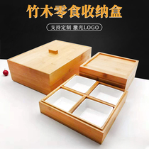 Day Style Style With Lid Bamboo Case Dry Fruit Pan Containing Box Home Dry Fruit Box Melon tray Pure Candy Box Saucer