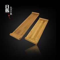 Household simple tea tray modern personality living room single plate rectangular bamboo tea tray bamboo tray wooden tea set