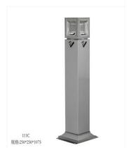 Mall vertical cigarette butt column stainless steel smoke-out bucket outdoor smoking area ashtray outdoor smoking trash can