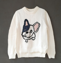 2-8 years old foreign trade childrens clothing boys and girls pure cotton front short and back long Sha leather dog pullover sweater knitwear spring and autumn