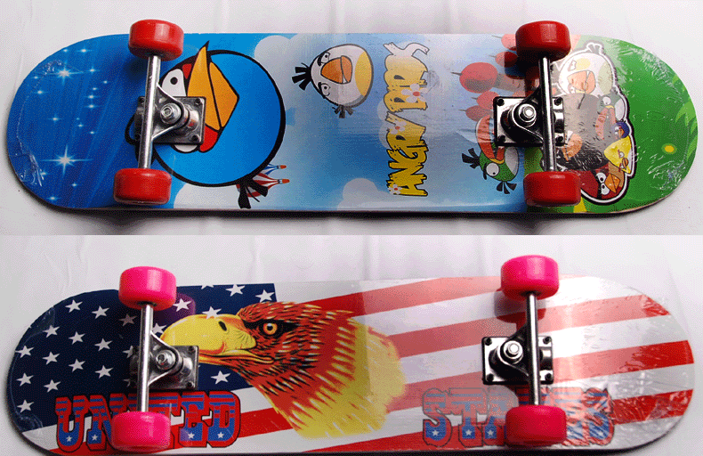 Bốn bánh đôi-up skateboard Canada Maple 4 bánh xe ván trượt người lớn thể thao mạo hiểm skateboard trẻ em scooter bánh trượt patin