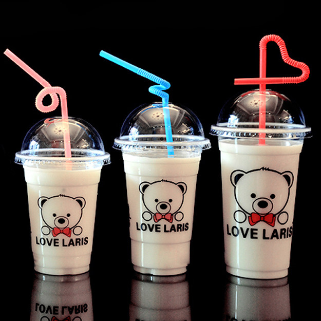 Underground 360 400 450 500ml high transpirated bear cup thickening disposable pearl milk tea soy cup