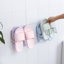 Bathroom slippers rack wall-mounted free-to-punch toilet Toilet Wall Shoes Drain shelf Contained God Shelve Shelve