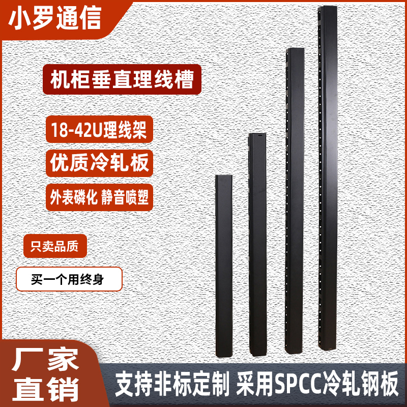 18U42U Vertical Cable Management Tray Vertical Cable Management Metal Cable Management Rack Server 800 Wide Cabinet Cable Manager