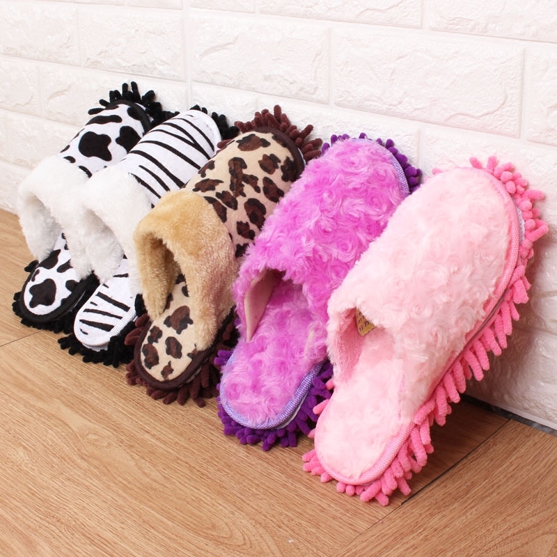 Autumn-winter thickened scrub slippers removable for home cleaning slippers Children's floor slopply slippers slippers