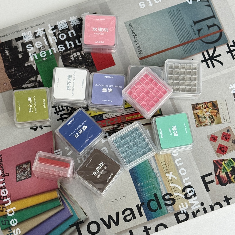 Mochi Production Studio｜Mini Dessert Square Water-Based Ink Pad (Easy to Be Affected by Moisture, Consider Carefully before Purchasing)