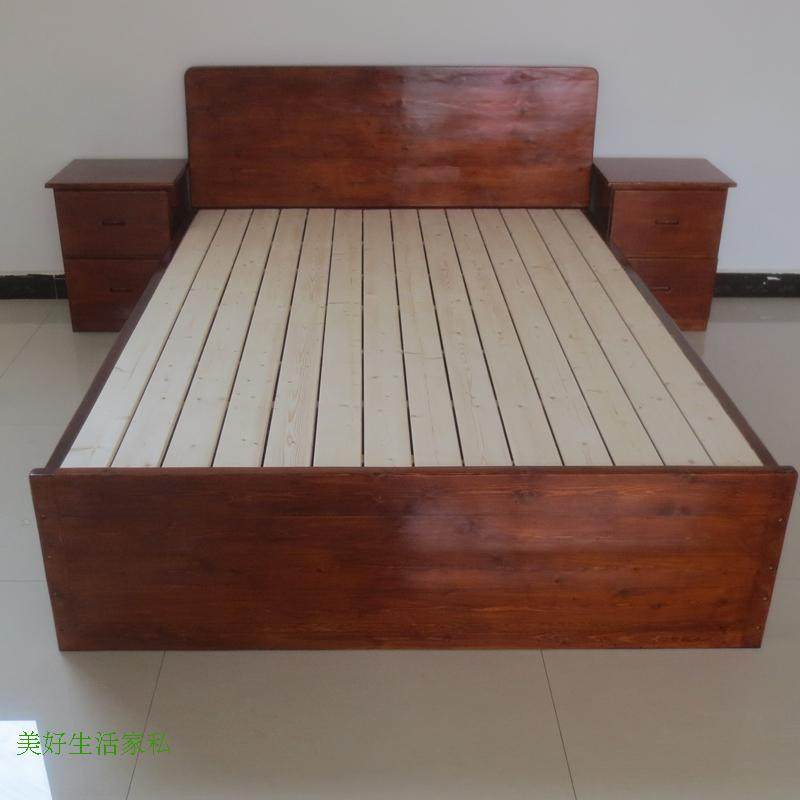 Solid wood bed master bedroom with double bed 1 8 Economy Type modern minimalist Wedding bed 1 5 m Chinese high box storage large bed