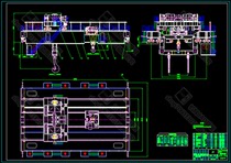The main and auxiliary 180-50 ton metallurgical casting double girder bridge crane structure design with CAD drawings and instructions