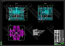 Support tube injection mold design CAD drawing