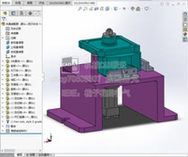 A gear oil pump body mounting plate bottom surface milling fixture design with CAD drawing SW 3D model description