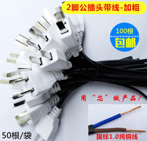 Monitoring power plug 1 square with cable male plug 220V power extension cable with female plug 2 pin male plug