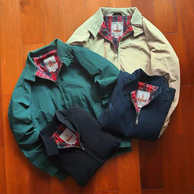 Baracuta G9 Jacket Waterproof Harrington Jacket Classic Retro Flight Zipper Casual Jacket for Men