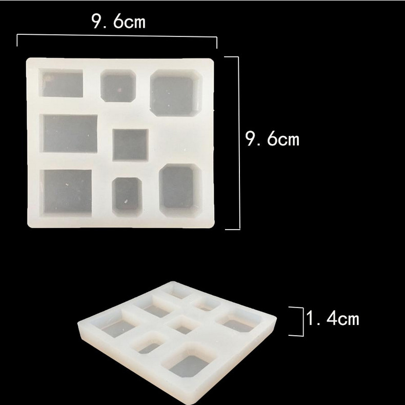 Hình học tròn Crystal Epoxy Clay Silicone Silicone Cake Cake Hướng dẫn sử dụng DIY các loại khuôn làm bánh
