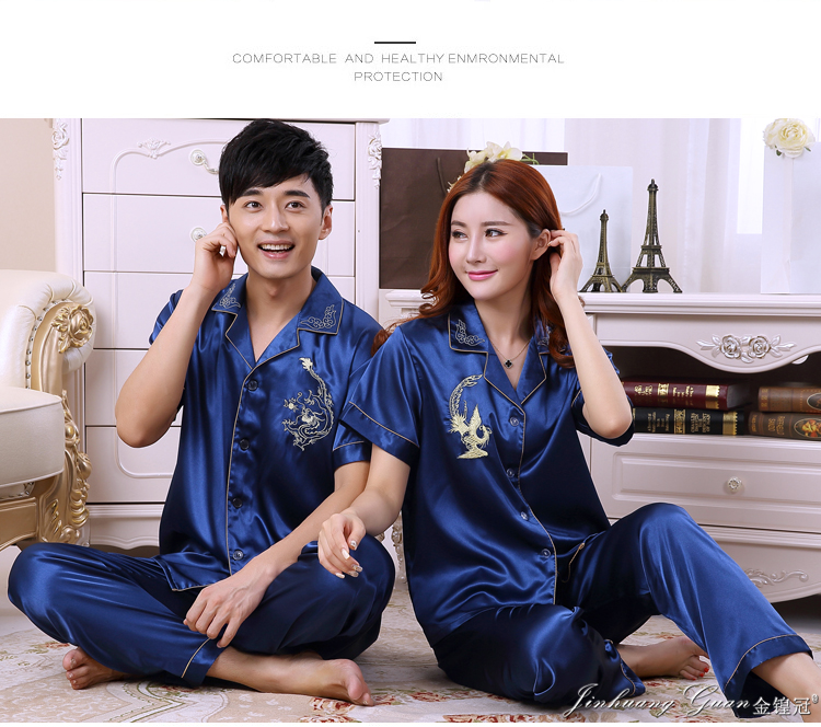 Lụa vài bộ đồ ngủ mùa hè sexy mùa hè của phụ nữ quay lụa nam ngắn tay ren mỏng phù hợp với dịch vụ nhà đồ bộ nữ