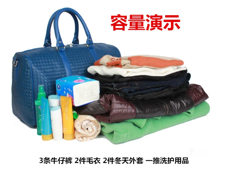 Túi du lịch xách tay PU da không thấm nước dung lượng lớn nam vai chéo túi hành lý túi du lịch khoảng cách ngắn