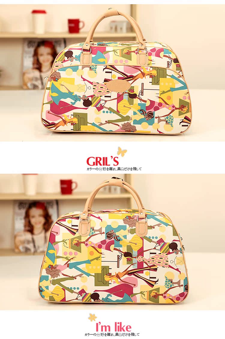 Túi du lịch xách tay PU da chống thấm dung lượng lớn nữ duffel túi kinh doanh du lịch lên máy bay shop bán túi du lịch