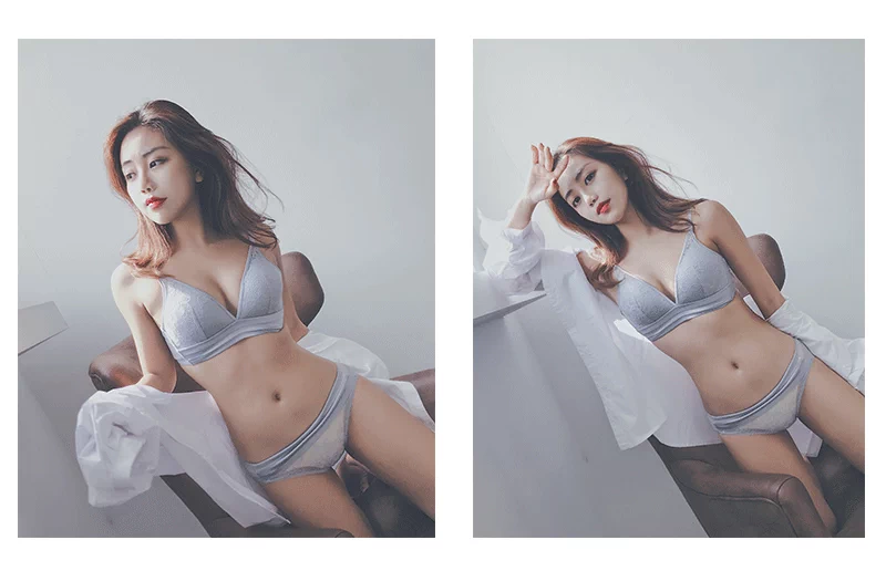 Anna mật ong ngực lớn đồ lót nữ bra sâu V gợi cảm không có vòng thép tập hợp trên bộ sưu tập của cặp áo ngực bra
