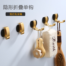 Invisible hanging hook hole-free wall-mounted wall-mounted bathroom wardrobe shoe cabinet wall hook row hook Coat hook Light luxury
