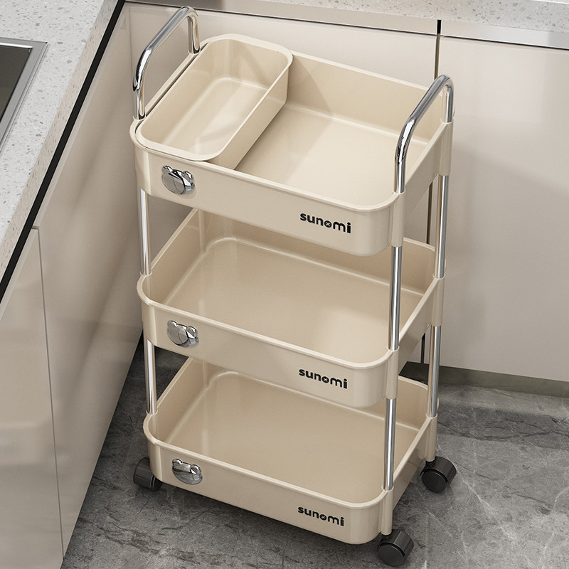 厨房置物架多层收纳架菜篮子蔬菜果蔬备菜调味料餐具多功能小推车