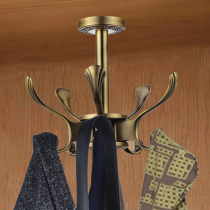 Light luxury activity hook Rotating clothes hook Vintage clothes hook Into the door top wardrobe movable clothes hanger