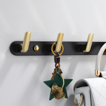 Black gold hanging hook wall hanging living room door after the entrance clothes towel hook free hole light luxury coat hook