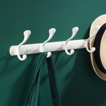 White hanging hook Free hole entrance row of large clothes towel hook into the door after the coat hook hanging hanger wall hanging