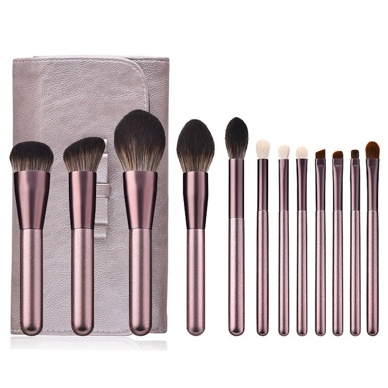 12 Shoushou Xiaolanger small grape makeup brush set Cangzhou animal hair loose powder blush eye shadow eyebrow lip brush