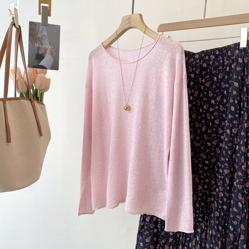 26 Summer New Arrivals Upw High-Quality Luo Man Yi 16-Needle One-Line Collar Rolled Edge Long Sleeve Linen Cotton Blouse V3101 26 Summer New Arrivals Upw High-Quality Luo Man Yi 16-Needle One-Line Collar Rolled Edge Long Sleeve Linen Cotton Blouse V3101