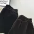Quần short ống rộng cạp cao nữ mùa thu đông 2018 mới Một từ rộng eo cao bên ngoài mặc quần bốt là quần ống rộng ống rộng