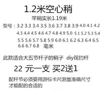 Fishing rod with section fishing rod tip 1 2 m hollow slightly carbon with length section taidiao gan slightly with throttle off Rod maintenance