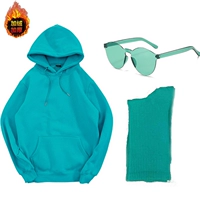 Зеленые бархатные очки, носки