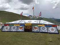 Hidden tent 40 flat Grassland tent house tent guesthouse Minjuku hotel