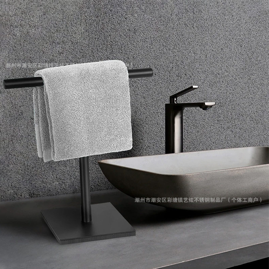 立式不锈钢毛巾架T型手巾架浴室神器！卫生间收纳救星来了！-毛巾环-淘宝好物网