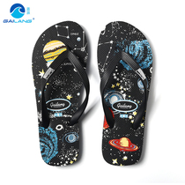 Gina Summer Printed Outdoor Wearing Non-slip Beach Herringbone Herringbone herringbone slippers Slippers Male Clips Drag Rubber Beach Shoe Tide