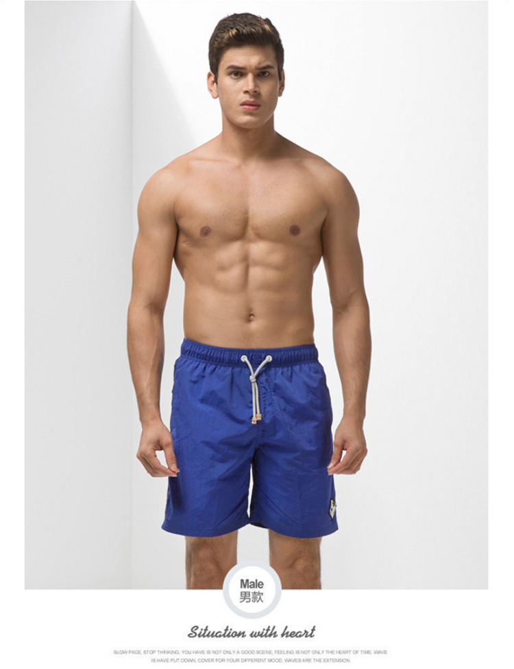 Quần đi biển quần nhanh nam rộng kích thước lớn lỏng lẻo Quần short nhanh khô màu rắn lót Pingjiao suối nước nóng năm bên bờ biển 	quần đi biển tre em	