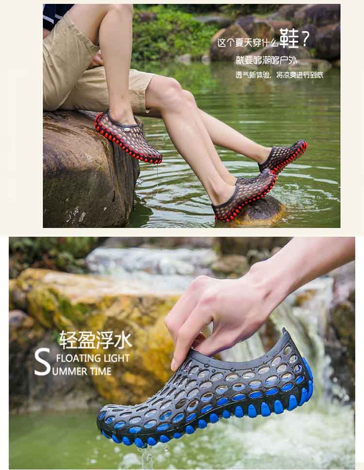 Mùa hè nam lỗ giày dép đi biển dép dép nam phiên bản Hàn Quốc của dép yến sào baotou đôi dép và dép giày sandal nam