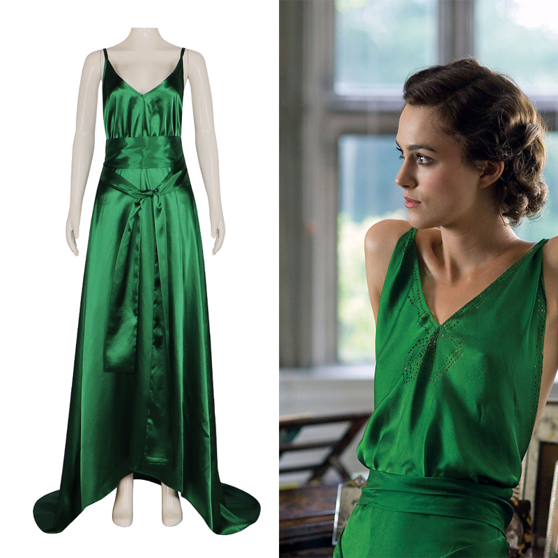 Redemption Movie Version Cosplay Costume Cecilia Teresa Cosplay Outfit Green Evening Gown Backless Dress