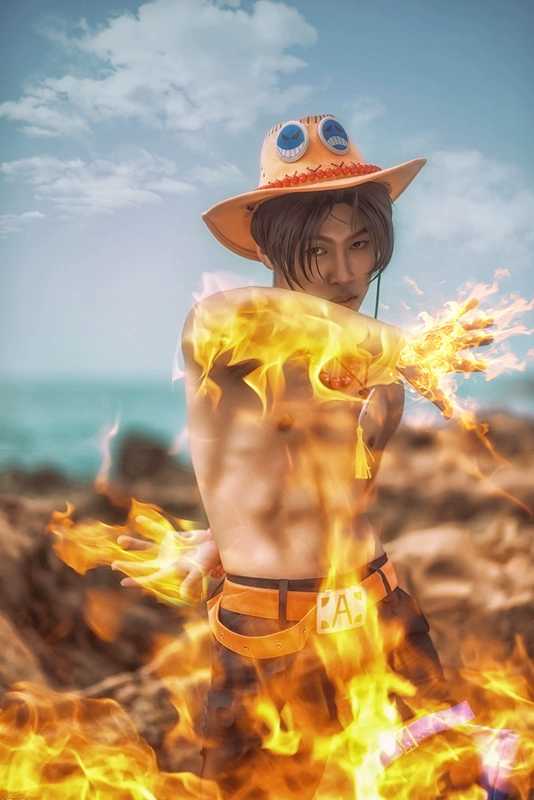 One Piece Fire Fist Ace quần short cosplay trang phục anime cos trang phục biểu diễn trang phục sân khấu còn hàng miễn phí vận chuyển